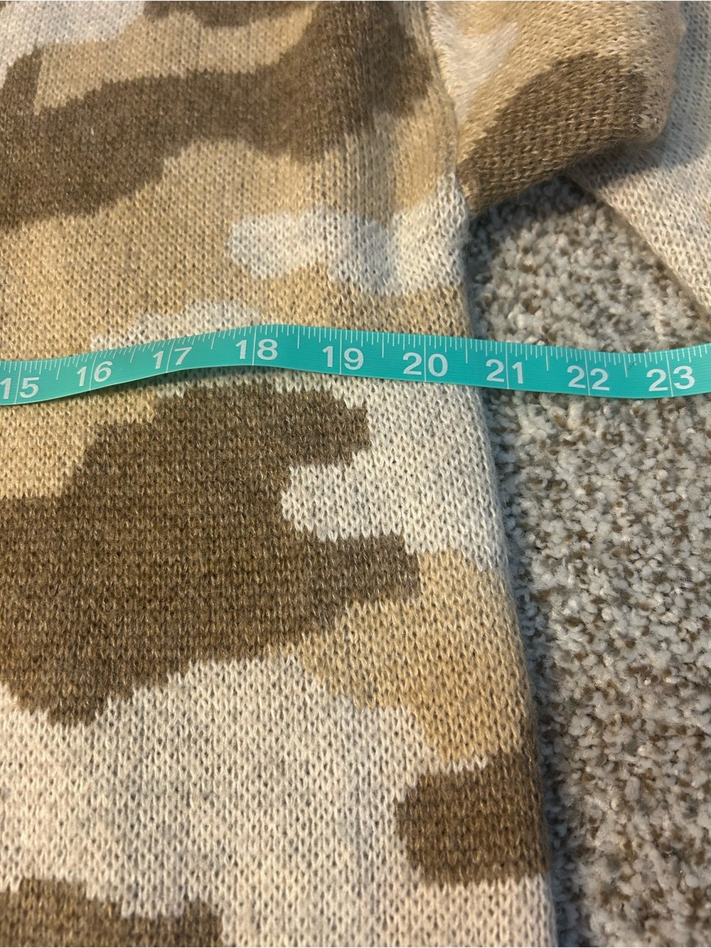 Lucky Brand Women's Camo Crewneck Sweater in Beige and Brown - Picture 5 of 6